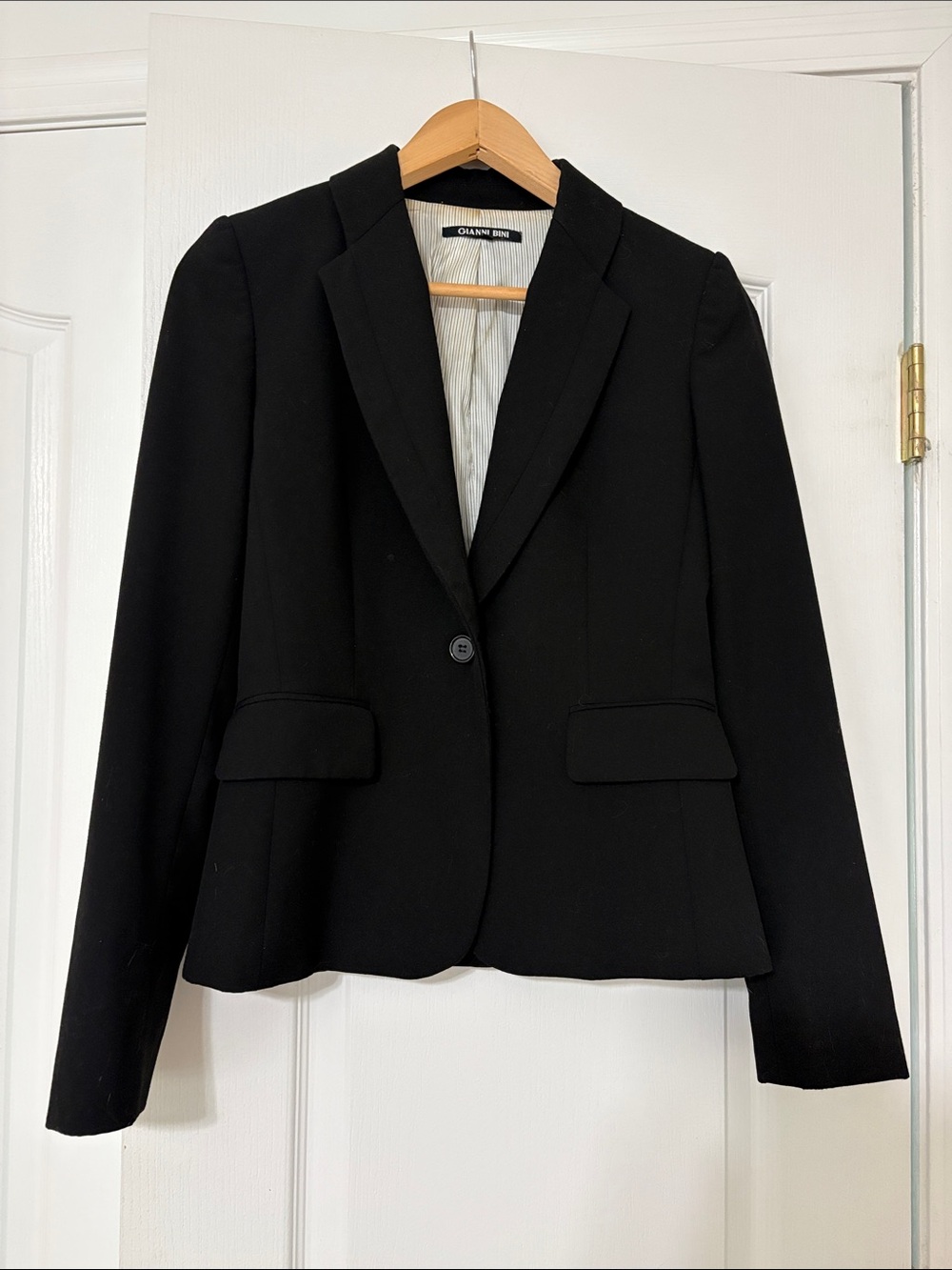 Gianni Bini Black Single-Button Tailored Blazer